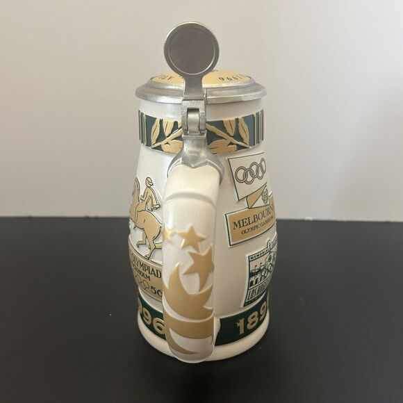 1996 Atlanta Official Centennial Olympic Games Anheuser Busch Lidded Stein w/Box - Picture 5 of 11